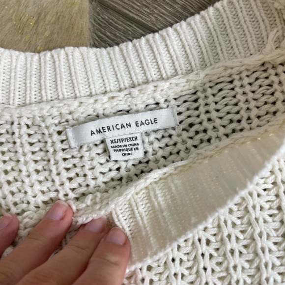 American Eagle white knit sweater - Picture 2 of 6